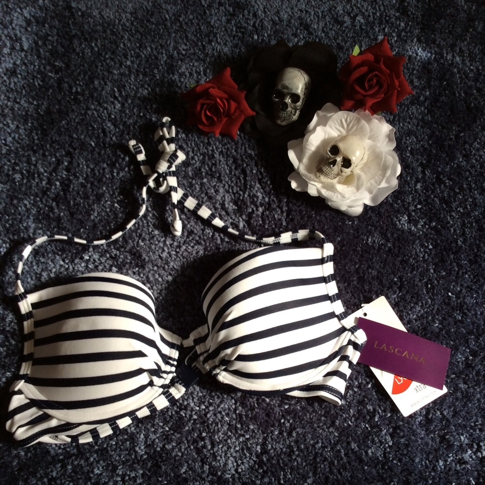 Victoria's Stripe push up bikini top